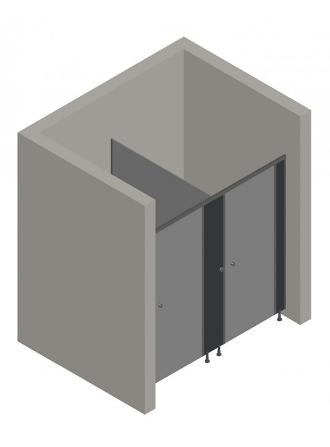 2'li Cubicle WC Kabin (Tek Bölmeli)